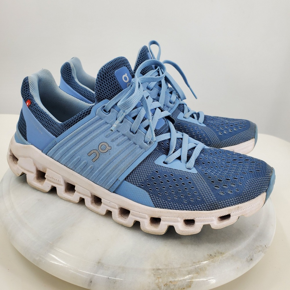 On Cloudswift Blue Running Shoes Womens 7.5 Helion CloudTec Sneakers Athletic